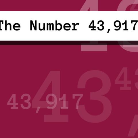 About The Number 43,917