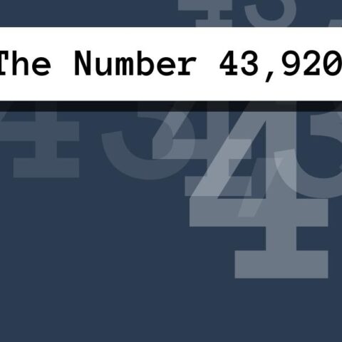 About The Number 43,920