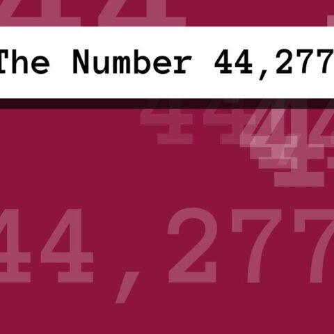 About The Number 44,277