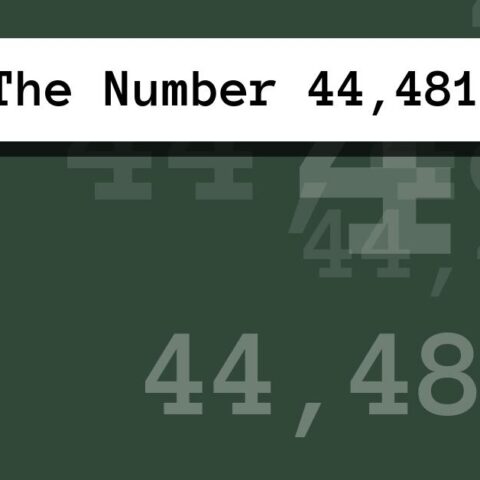 About The Number 44,481