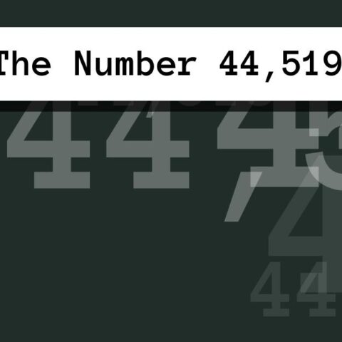 About The Number 44,519