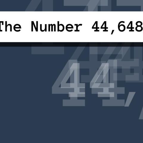 About The Number 44,648