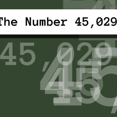 About The Number 45,029