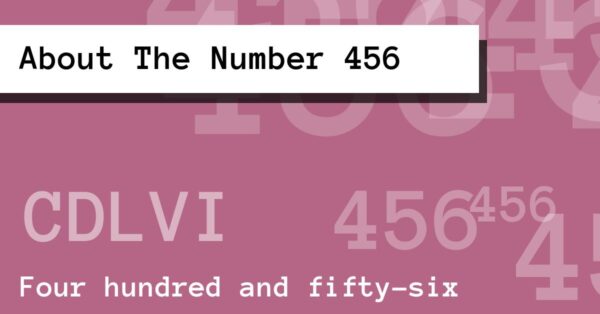 About The Number 456