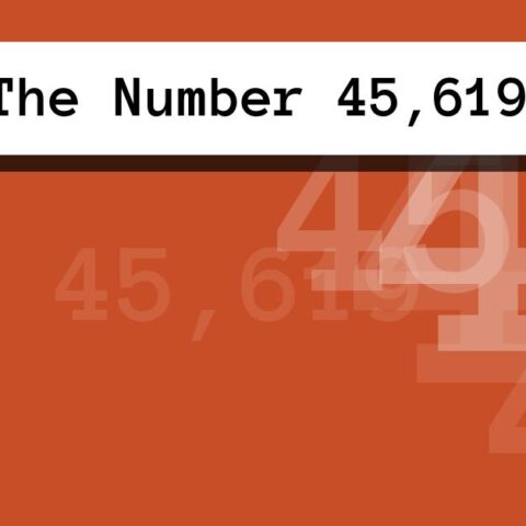 About The Number 45,619
