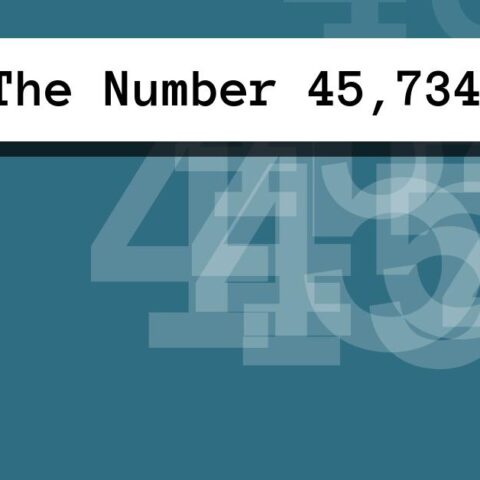 About The Number 45,734