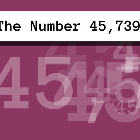 About The Number 45,739