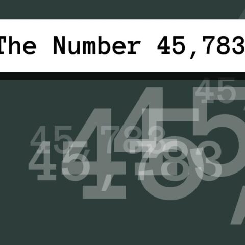 About The Number 45,783