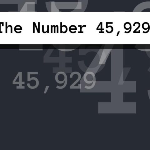 About The Number 45,929