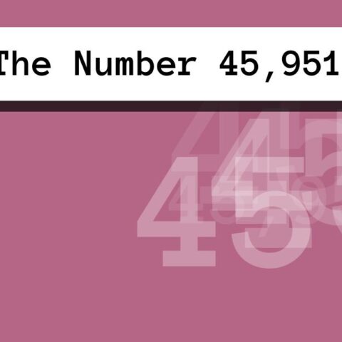 About The Number 45,951