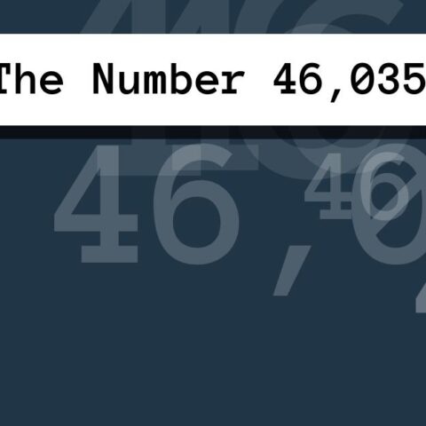 About The Number 46,035