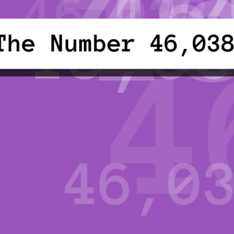 About The Number 46,038