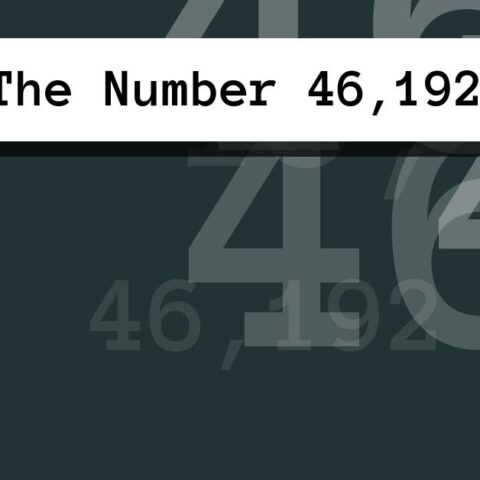 About The Number 46,192