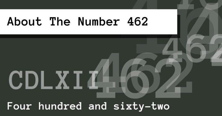 About The Number 462