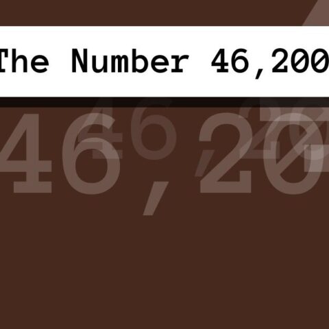 About The Number 46,200
