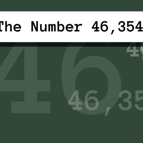 About The Number 46,354