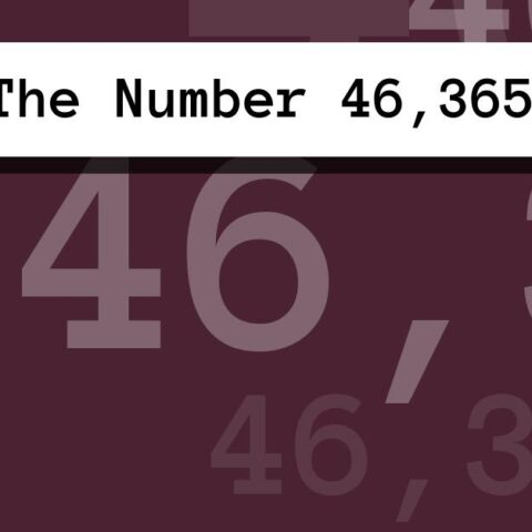 About The Number 46,365