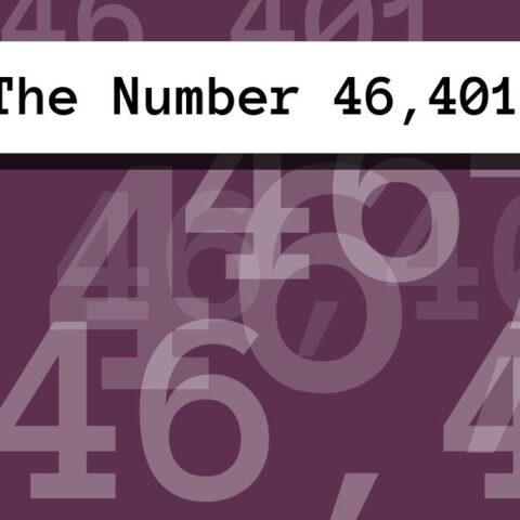 About The Number 46,401