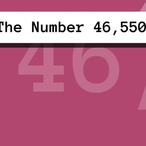About The Number 46,550