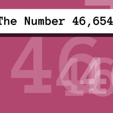 About The Number 46,654