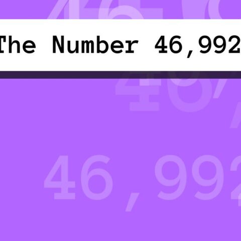 About The Number 46,992