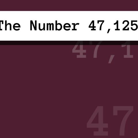 About The Number 47,125