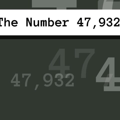 About The Number 47,932