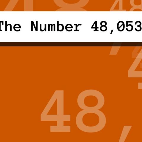 About The Number 48,053