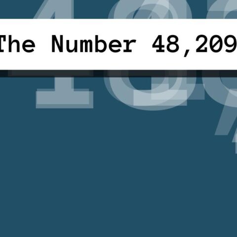 About The Number 48,209