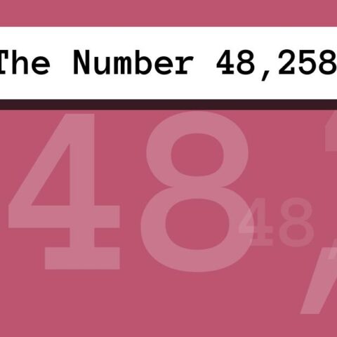 About The Number 48,258