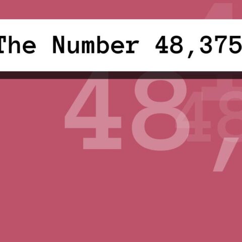 About The Number 48,375
