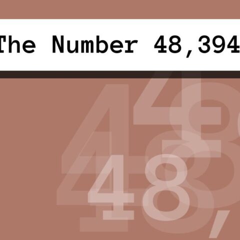About The Number 48,394
