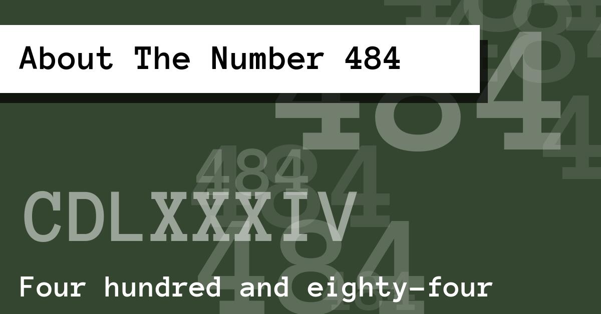 About The Number 484