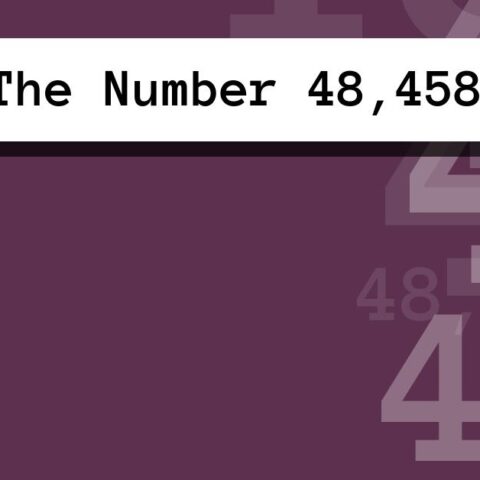 About The Number 48,458