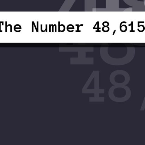 About The Number 48,615