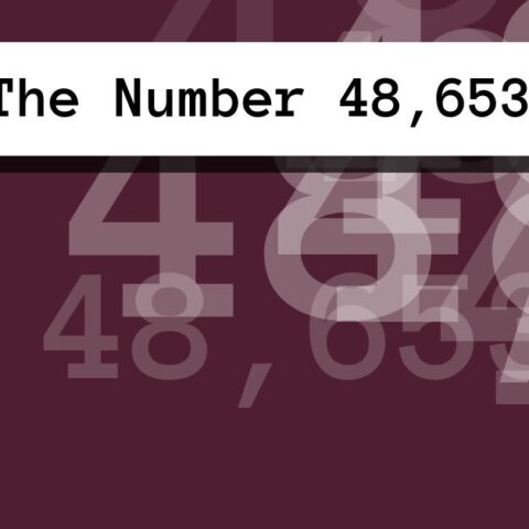 About The Number 48,653