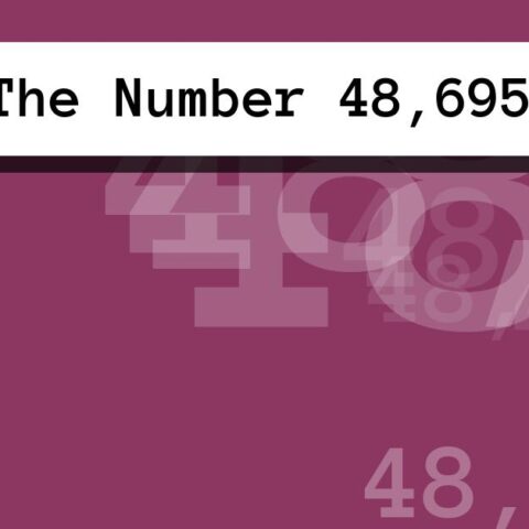 About The Number 48,695