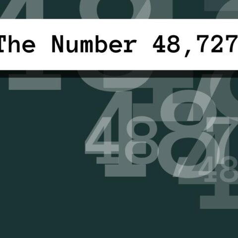 About The Number 48,727