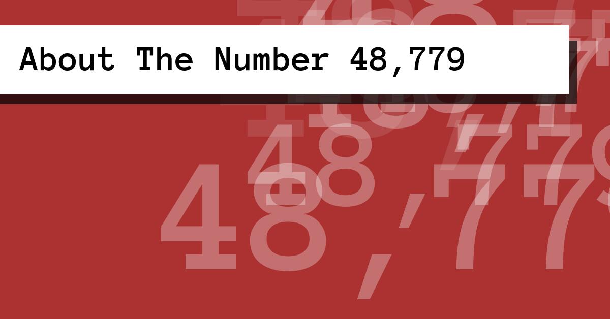 About The Number 48,779
