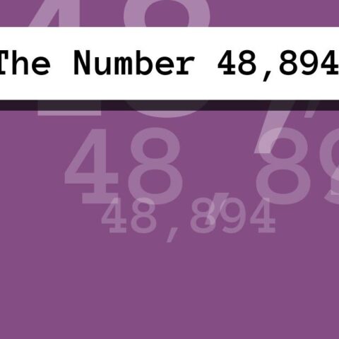 About The Number 48,894