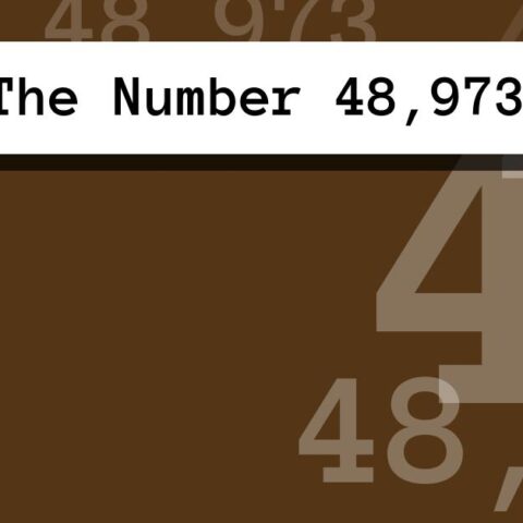 About The Number 48,973