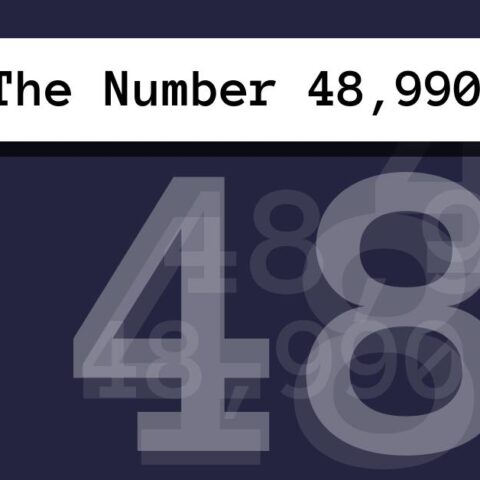 About The Number 48,990