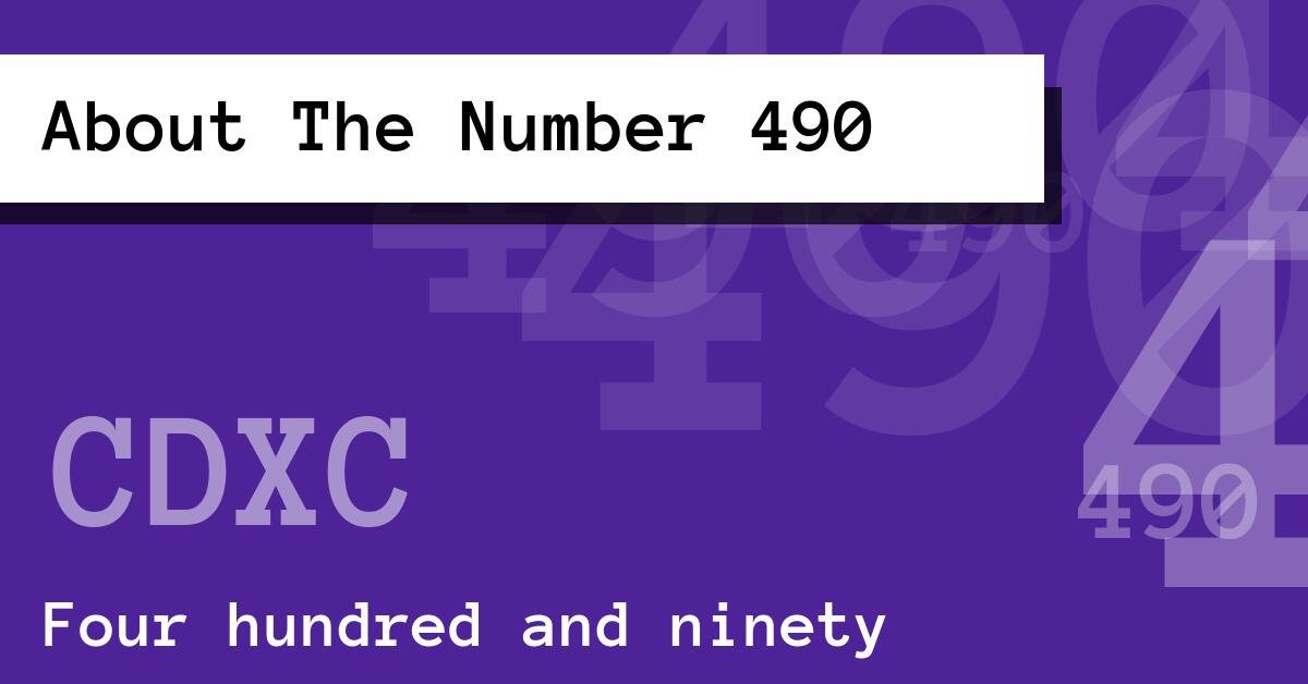 About The Number 490