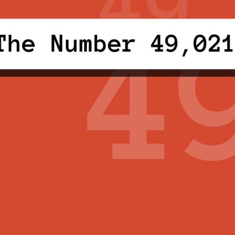 About The Number 49,021