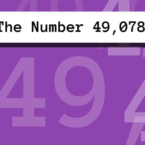 About The Number 49,078