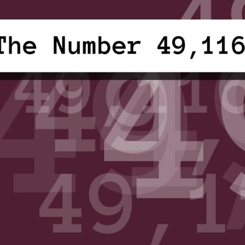 About The Number 49,116