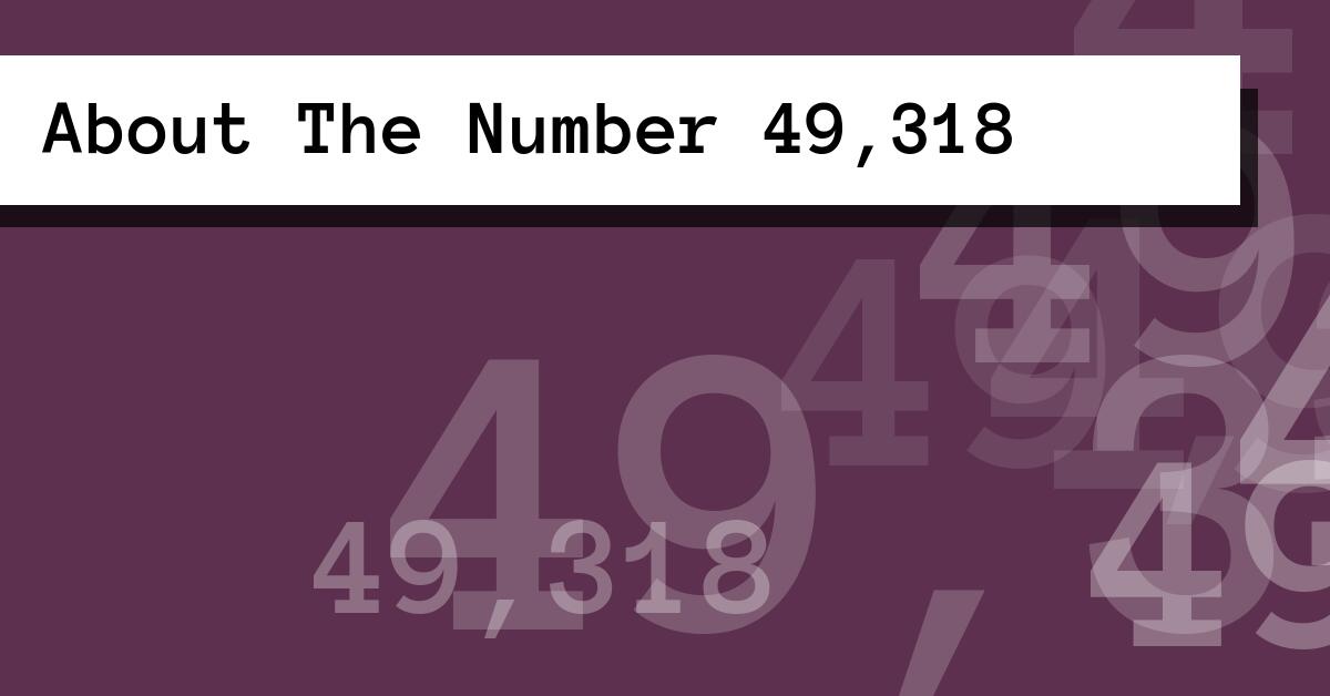About The Number 49,318