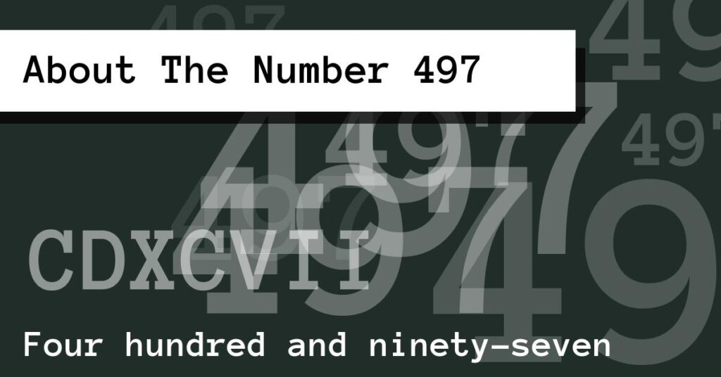 About The Number 497