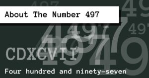 About The Number 497