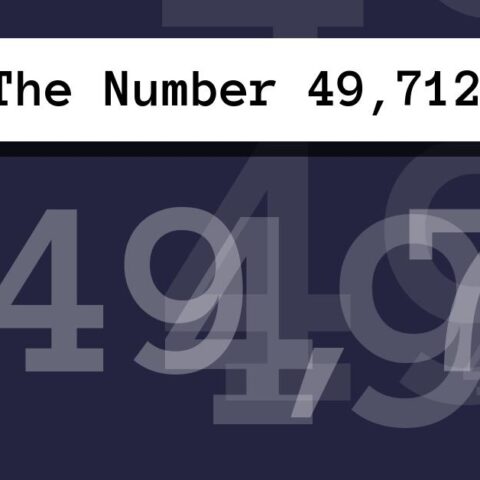 About The Number 49,712